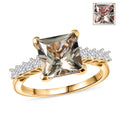 LUXORO AAA Turkizit, Weißer Diamant Ring 585 Gold (Größe 19.00) ca. 4,41 ct