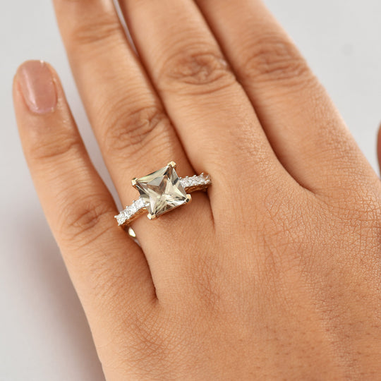 LUXORO AAA Turkizit, Weißer Diamant AGI zertifiziert Ring 585 Gold (Größe 19.00) ca. 4.41 ct