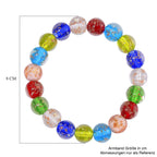 Mehrfarbiges Murano-Stil Glas Armband, flexibel