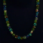 Mehrfarbiges Murano-Stil Glas Halskette ca. 50 cm+ 5 cm Extender, Standard