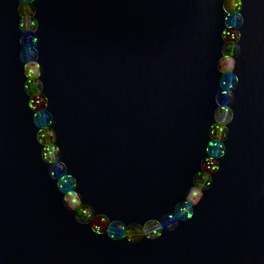 Mehrfarbiges Murano-Stil Glas Halskette ca. 50 cm+ 5 cm Extender, Standard