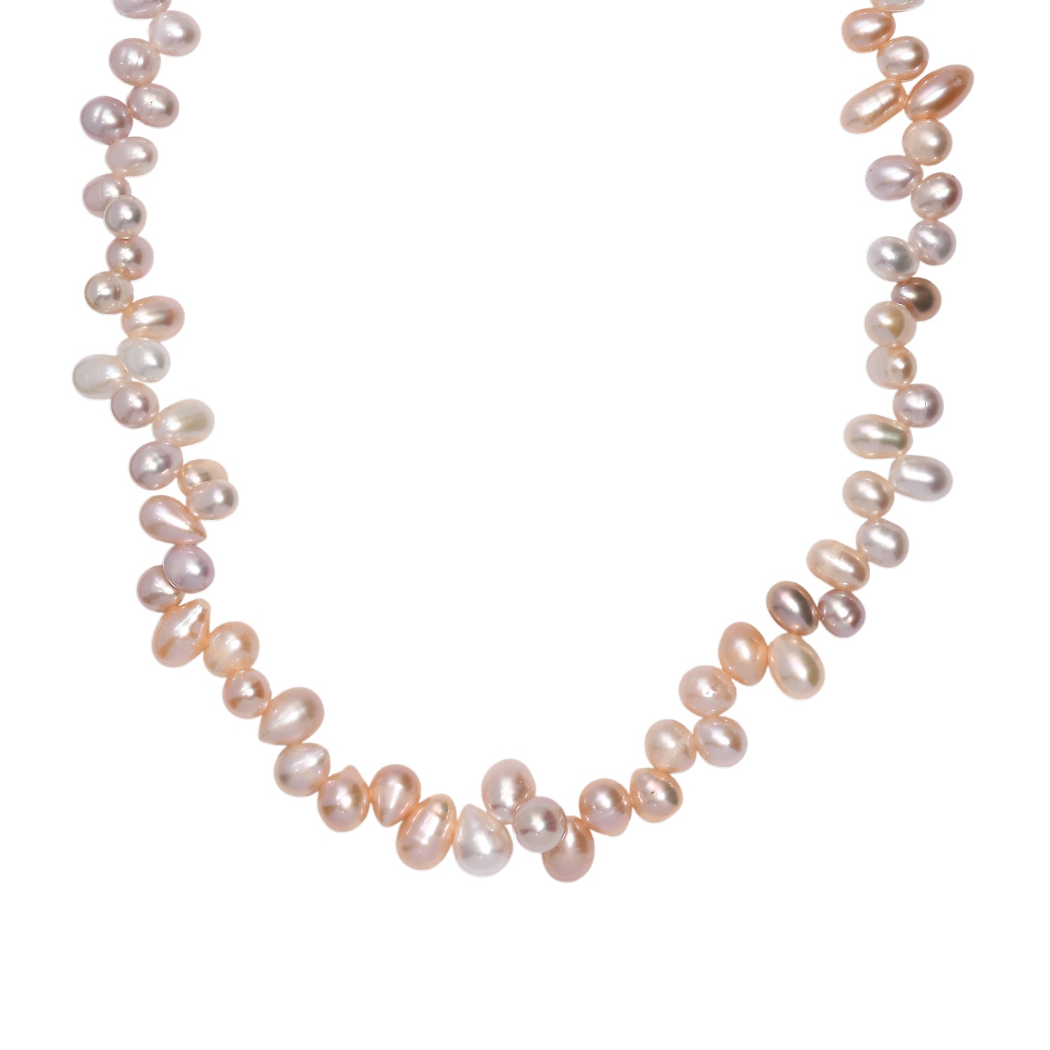 AAA mehrfarbige Süßwasser Perle Halskette, 45+5cm, 925 Silber 750 Gelbgold Vermeil