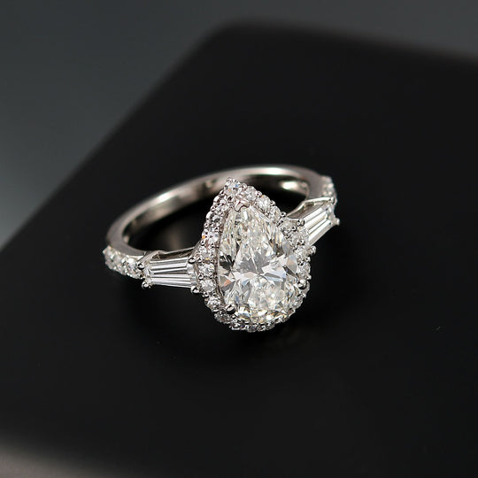LUXURIANT DIAMOND - Lab Grown Diamant VS-EF IGI zertifiziert Ring 950 Platin (Größe 19.00), ca. 3.00 ct.