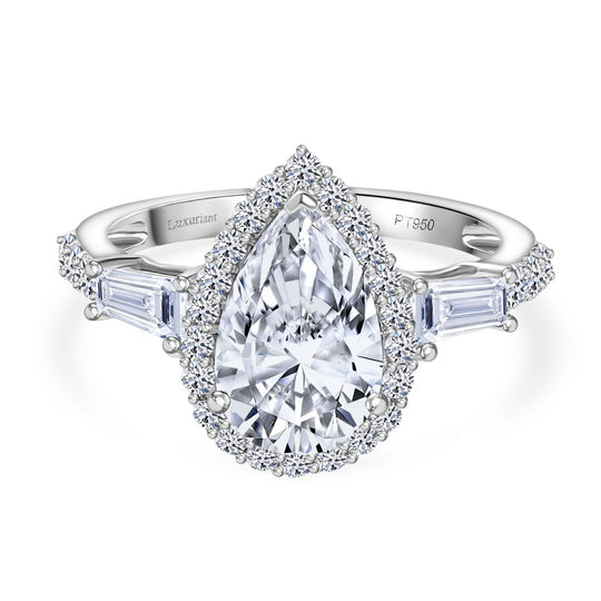 LUXURIANT DIAMOND - Lab Grown Diamant VS-EF IGI zertifiziert Ring 950 Platin (Größe 19.00), ca. 3.00 ct.