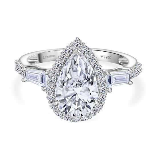 LUXURIANT DIAMOND - Lab Grown Diamant VS-EF IGI zertifiziert Ring 950 Platin (Größe 19.00), ca. 3.00 ct.