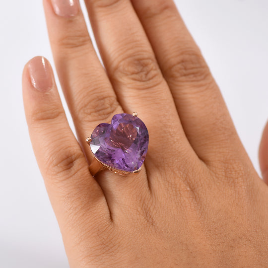 Zeitlose Art Kollektion
Zeitlose Art Kollektion - AAA Rose De France Amethyst Ring 925 Silber 750 Roségold Vermeil (Größe 18.00) ca. 24.94 ct