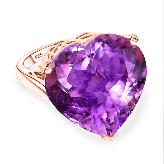 Zeitlose Art Kollektion
Zeitlose Art Kollektion - AAA Rose De France Amethyst Ring 925 Silber 750 Roségold Vermeil (Größe 18.00) ca. 24.94 ct