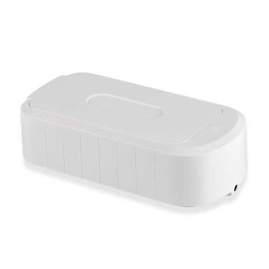 Ultraschall-Reinigungsgerät aus ABS und Edelstahl, 600 ml, 48.000 Hz, Weiß, 24,55 x 12 x 7 cm