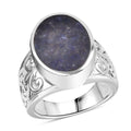 Tansanit-Matrix Ring 950 Kupfer (Größe 18.00) ca. 4,10 ct