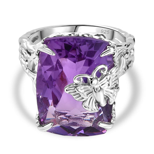 Rosa Amethyst Ring 925 Silber rhodiniert (Größe 18.00) ca. 14,83 ct
