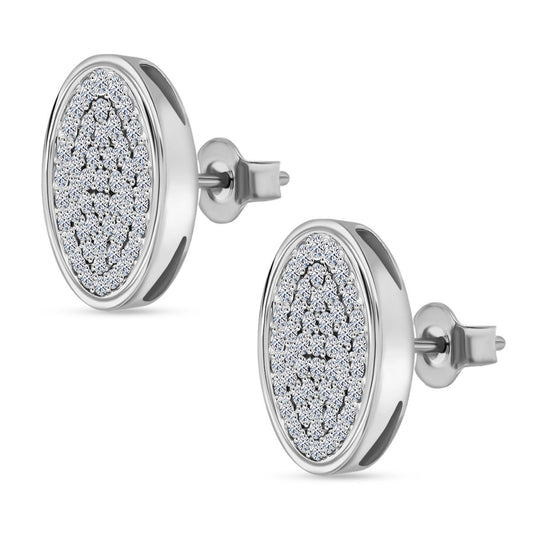 LUXURIANT DIAMOND - Lab Grown Diamant SI-GH SGL zertifiziert Ohrringe 925 Silber rhodiniert ca. 1,00 ct.