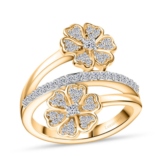 LUXURIANT DIAMOND - Lab Grown Diamant SI-GH Ring 925 Silber rhodiniert (Größe 18.00) ca. 0.50 ct