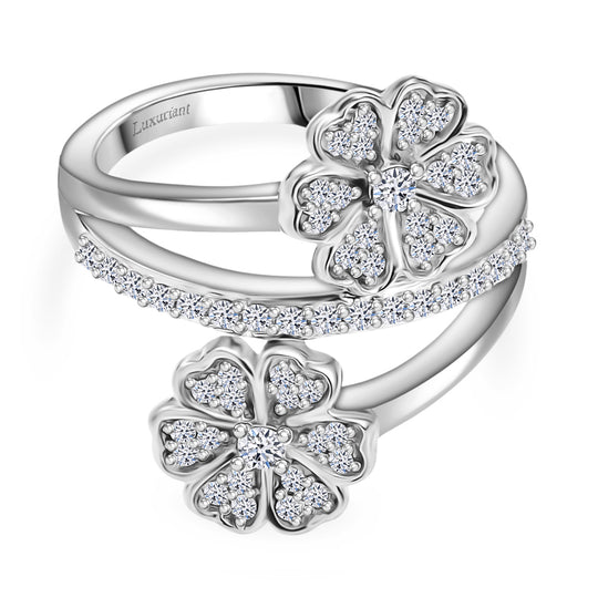 LUXURIANT DIAMOND - Lab Grown Diamant SI-GH Ring 925 Silber rhodiniert (Größe 18.00) ca. 0.50 ct