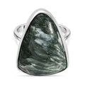 Sibirischer Seraphinite Ring 925 Silber rhodiniert (Größe 17.00) ca. 16,35 ct