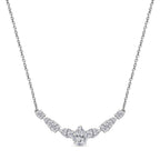 Moissanit Halskette ca. 45 cm 925 Silber rhodiniert ca. 2.76 ct