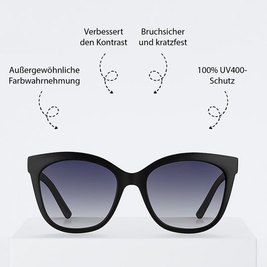 Sole & Luce - Swiss Eyewear, UV400 Sonnenbrille, Schwarz