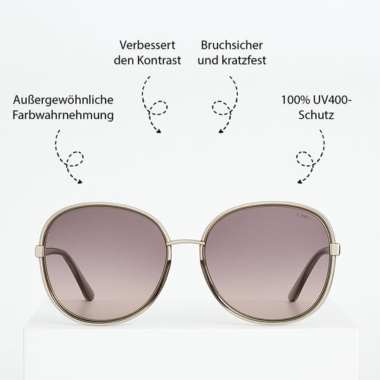Sole & Luce - Swiss Eyewear, UV400 Sonnenbrille, Grau