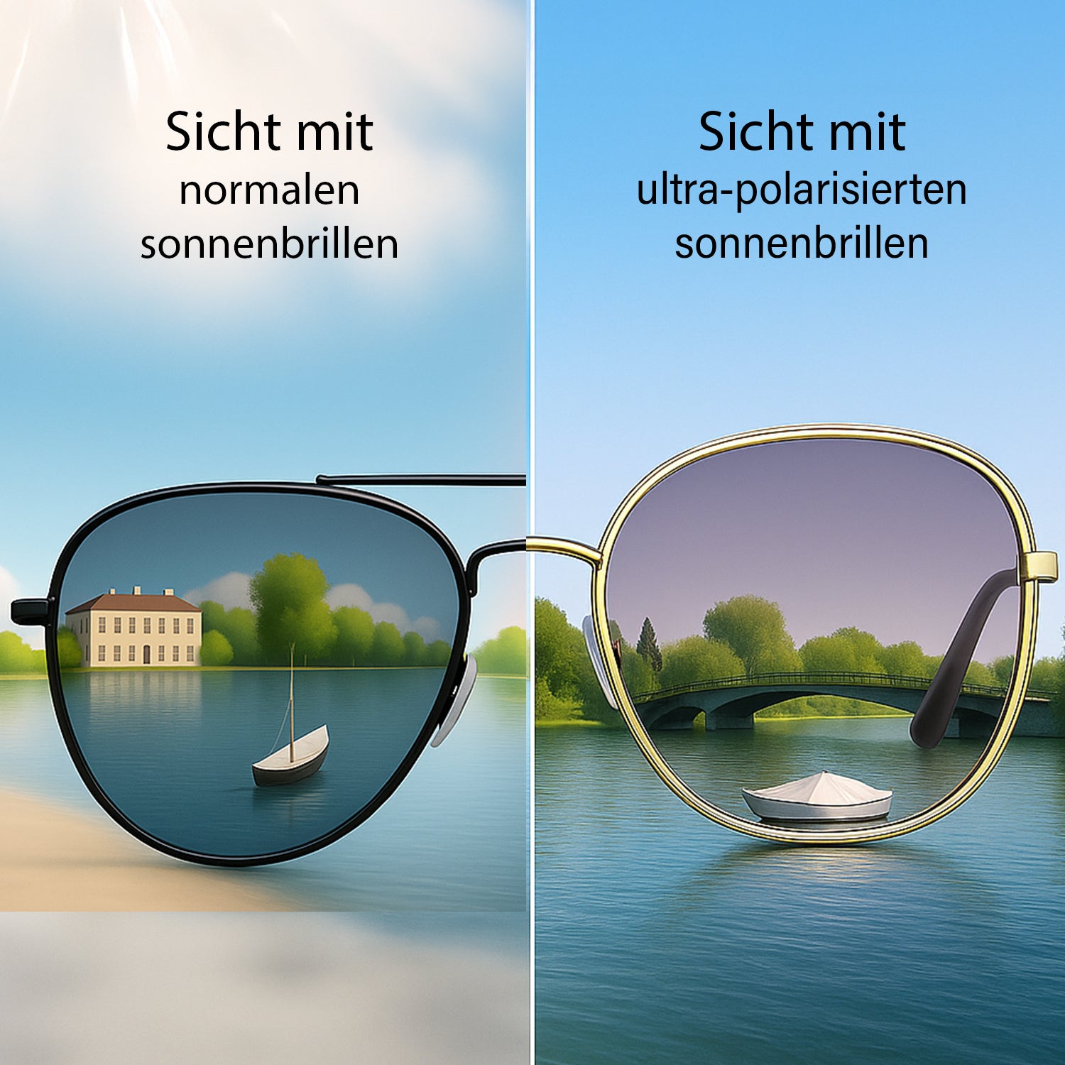 Sole & Luce - Swiss Eyewear, UV400 Sonnenbrille, Grau
