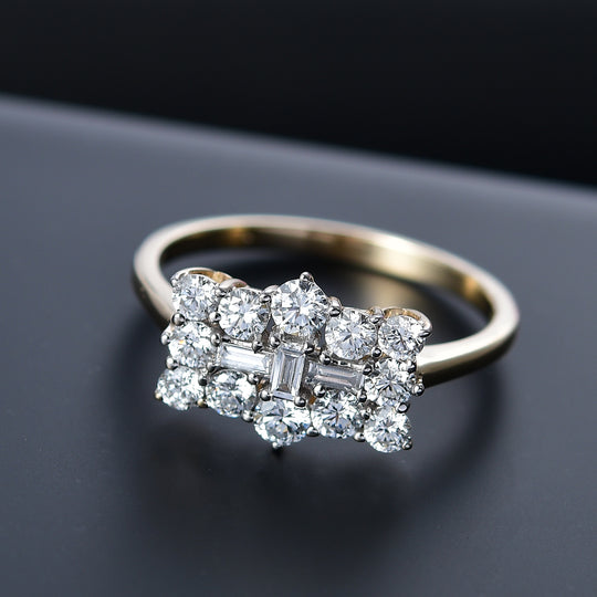 LUXURIANT DIAMOND - Lab Grown Diamant VS-EF SGL zertifiziert Ring 375 Gold (Größe 19.00) ca. 1.00 ct