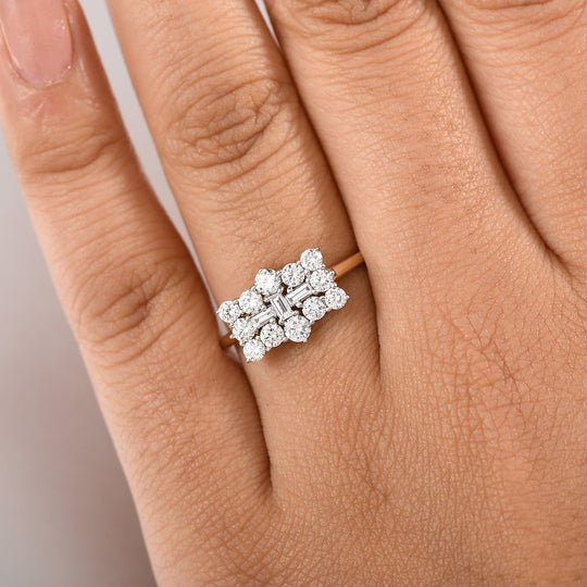 LUXURIANT DIAMOND - Lab Grown Diamant VS-EF SGL zertifiziert Ring 375 Gold (Größe 19.00) ca. 1.00 ct