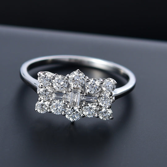 LUXURIANT DIAMOND - Lab Grown Diamant VS-EF SGL zertifiziert Ring 375 Gold (Größe 18.00) ca. 1.00 ct
