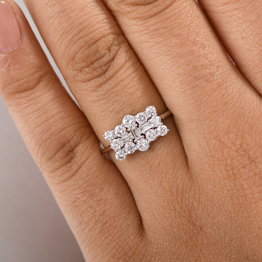 LUXURIANT DIAMOND - Lab Grown Diamant VS-EF SGL zertifiziert Ring 375 Gold (Größe 18.00) ca. 1.00 ct