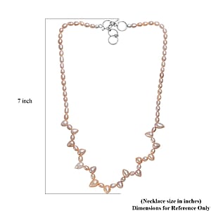 Premium Mehrfarbige Süßwasser Perle Halskette ca. 45 cm 925 Silber Rhodiniert 100.00 ct