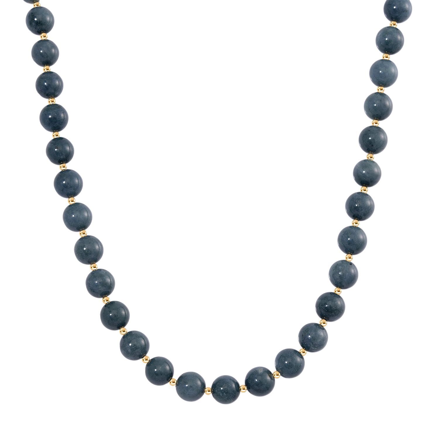 Natürlicher Olmek Jadeit Halskette ca. 50 cm 925 Silber vergoldet ca. 500,00 ct.