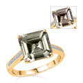 LUXORO AAA Turkizit, Weißer Diamant AGI zertifiziert Ring 585 Gold (Größe 19.00) ca. 6.05 ct
