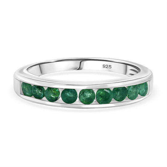 Socoto Smaragd Ring 925 Silber platiniert ca. 0,58 ct