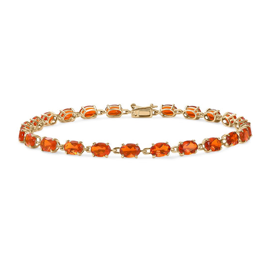 AAAA Blaze Feueropal Armband ca. 19 cm 375 Gold ca. 6.53 ct