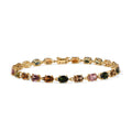 AAA Mehrfarbig-Turmalin Armband ca. 19 cm 375 Gold ca. 10,76 ct.