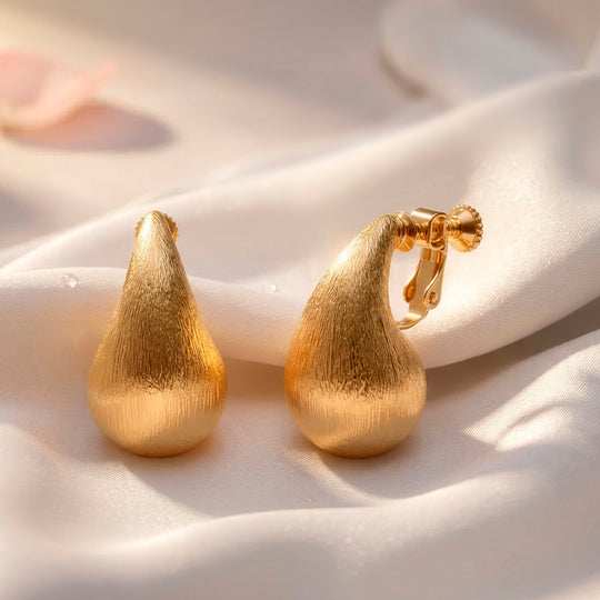 Designer-inspiriert- Tropfen Ohrringe, Messing, Goldfarben