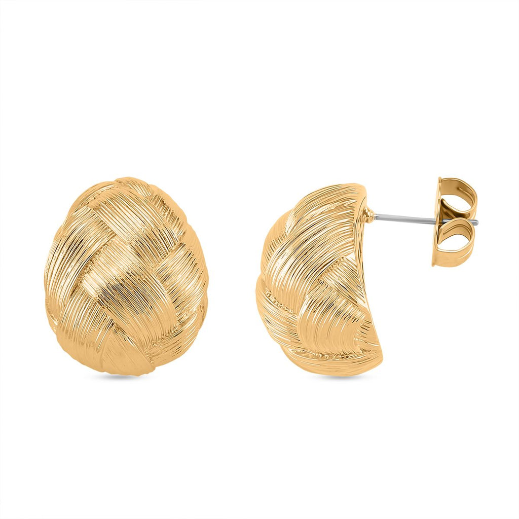 Knotten Design Ohrringe, Messing, ca. 11,68g