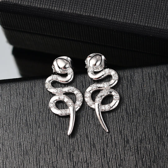 LUXURIANT DIAMOND - Lab Grown Diamant SI-GH Schlangen Ohrringe 925 Silber rhodiniert ca. 0.33 ct