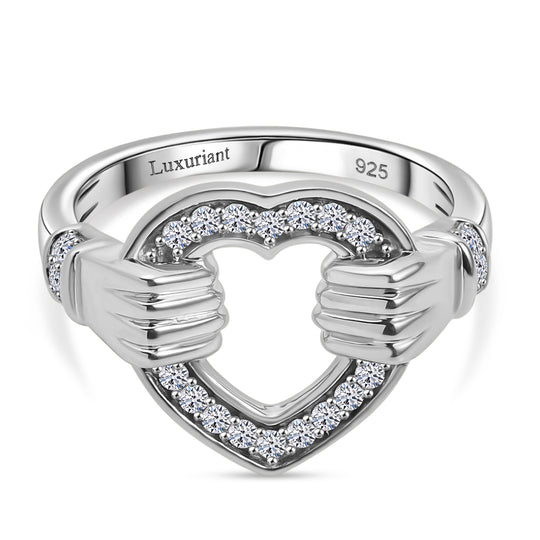 LUXURIANT DIAMOND - Lab Grown Diamant SI-GH Ring 925 Silber 750 Gelbgold Vermeil (Größe 16.00) ca. 0.25 ct