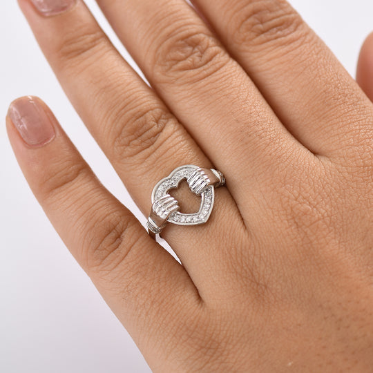 LUXURIANT SI Labor Diamant Ring, 925 Silber 750 Gelbgold Vermeil - 0,25 ct.