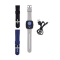 VS10 Smartwatch 4-in-1 Set mit TFT Touchscreen, 3 Silikon-Wechselarmbändern, Bluetooth-Anrufen, Sprachassistent, Herzfrequenz- und Schlaftracking, wasserdichtes Gehäuse, Blau