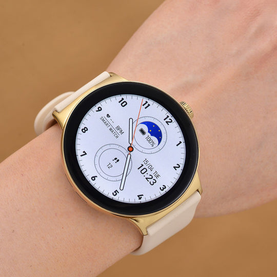 LA99 Smartwatch - 3-in-1 Set, AMOLED Display, Wasserdicht, Bluetooth-Anrufe, GPS-Sportmodi, Gesundheits- und Schlaftracking, OnWear Pro App, CE- & ROHS-zertifiziert, 3,63?cm, Silber