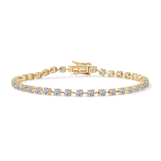 LUXURIANT DIAMOND - Lab Grown Diamant VS-EF IGI zertifiziert Armband ca. 19 cm 375 Weiß Gold ca. 4.00 ct