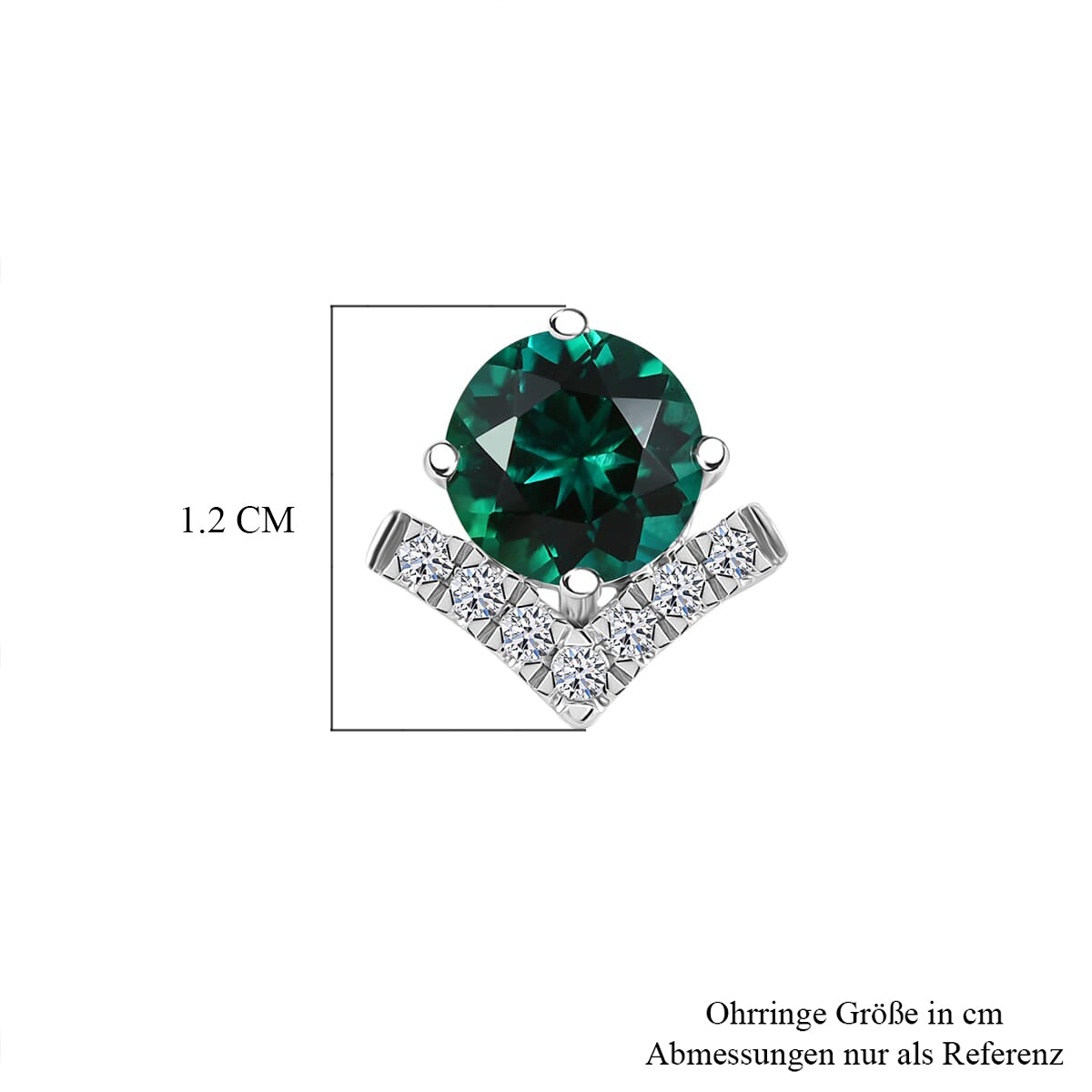 AAA Lab Grown Smaragd, Lab Grown Diamant AGI zertifiziert Ohrringe 417 Gold ca. 4.20 ct