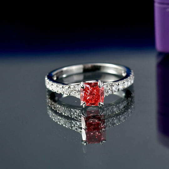 LUXURIANT DIAMOND - Lab Grown Rosa Diamant VS, Lab Grown Diamant VS-EF IGI zertifiziert Ring 950 Platin (Größe 18.00) ca. 1.50 ct