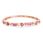Zeitlose Art Kollektion - AA Rose De France Amethyst Armreif ca. 19 cm Messing ca. 3.93 ct