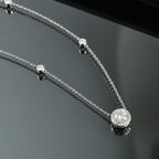 Moissanit Halskette ca. 45 cm 925 Silber rhodiniert ca. 2.03 ct
