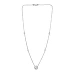 Moissanit Halskette ca. 45 cm 925 Silber rhodiniert ca. 2.03 ct