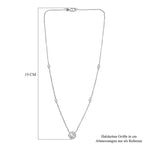 Moissanit Halskette ca. 45 cm 925 Silber rhodiniert ca. 2.03 ct