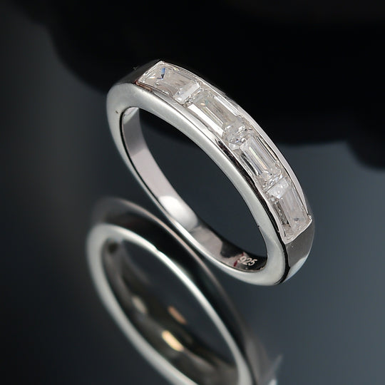 Moissanit Ring 925 Silber (Größe 17.00) ca. 1,12 ct