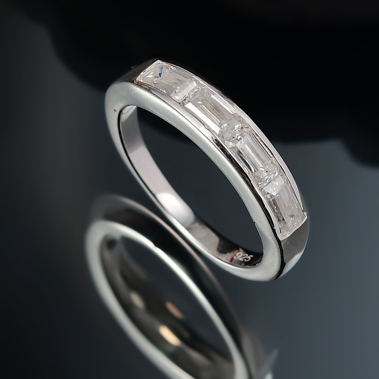 Moissanit Ring 925 Silber ca. 1,12 ct