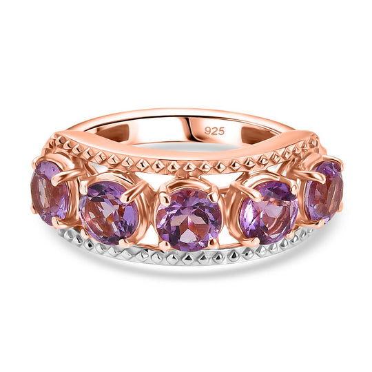 AA Rose De France Amethyst Ring 925 Silber PE und VR (Größe 17.00) ca. 2,25 ct