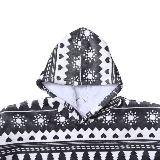 Doppellagiger Hoodie mit Tasche, Grau